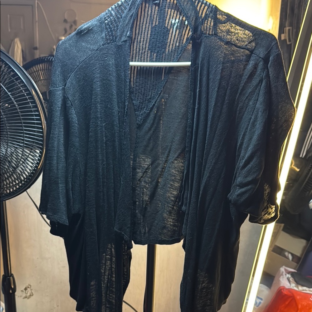 Cable & Gauge Black Cardigan Sweater